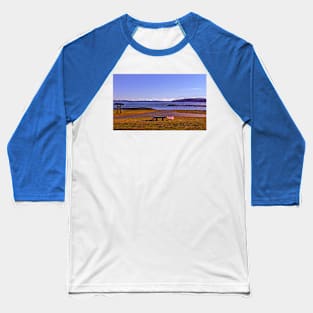 Flags on the bay in East Port, Downeast, Maine. Baseball T-Shirt